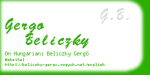 gergo beliczky business card